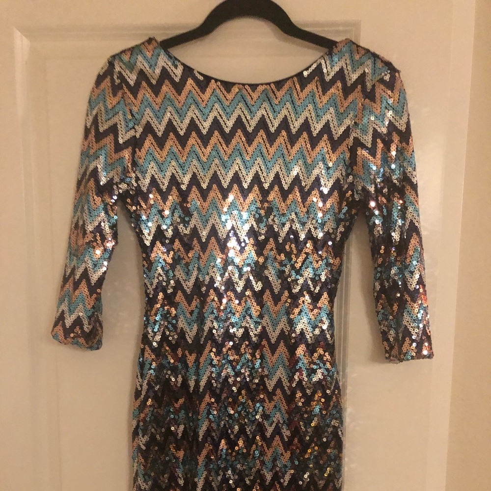 sequined dress...